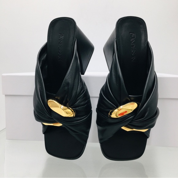 J. W. Anderson Chain Link Heel Mule Black Napa Size EU 39  US 9 Medium - Picture 5 of 16